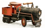 Vintage Riding Metal Toy Locomotive By Keystone