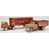 Lot of 2 Vintage Metal Toy Trucks Structo