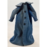 Vintage 30s Blue Wool Doll Overcoat