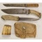 Lot of 3 Mountain Man Knives and Accessories