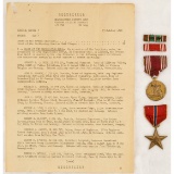 WWII US Army Bronze Star Grouping