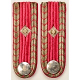 Fireman Shoulder Board Pair w/ Silver Pips