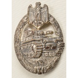 German WWII Silver Tank Assault Badge