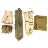 Lot of Military Blankets and Canvas Bags