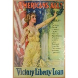 WWII Lithograph Americans All Victory Liberty Loan