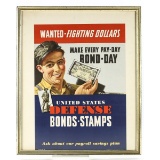 Framed US WWII Era Poster