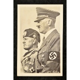 WWII German Hitler Mussolini Postcard