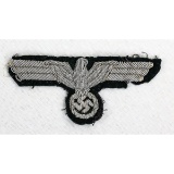 WWII German Army Panzer Officer Bullion Eagle
