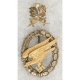 WWII German Paratrooper Badge and Knights Cross