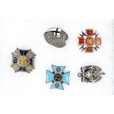 Lot of 5 Polish Regimental Badges