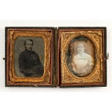 Union Solider w/ Wife Tin Type