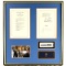 Framed President Geo Bush Signature Pen and Bill