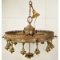 Large Saloon Style Stamped Steel Chandelier