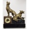 Marble Mantel Dog Clock