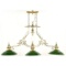 Brass Victorian Style 3 Light Billiards Fixture