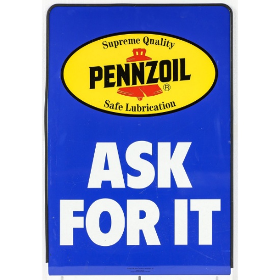 Pennzoil "Ask For It" Double Sided Sign