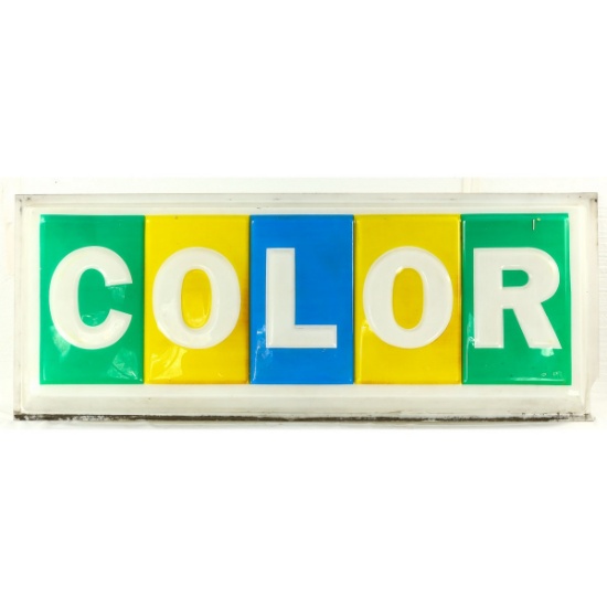 COLOR TV Advertising Sign