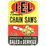 I.E.L Pioneer Chain Saws Double Sided Sign