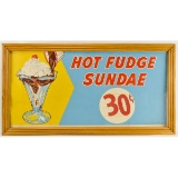 Large Framed Hot Fudge Sundae Sign