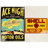 Contemporary Motor Oil Signs