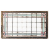 Large Framed Leaded Glass Window