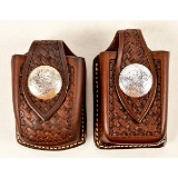 (2) Custom leather belt clip cases by RJ Krier