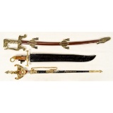 Lot of 3 Decorative Swords