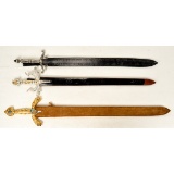 Lot of 3 Ornate Swords