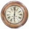 Faux Wood Tin Wall Clock