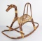 Vintage Mid-Century Bamboo & Rattan Rocking Horse