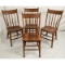 Lot of 4 Press Back Wooden Kitchen Chairs