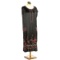 1920's Black Liquid Satin Dress