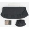 1960-70s Style Black Structured Fabric Clutch