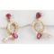 1 Pair of Ruby Diamond Ear Rings