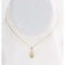 14K Gold Chain with Pear Shape Peridot
