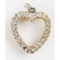 Vintage Diamond & Pearl Heart Charm