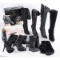 5 Pairs of Women's NIB Black Boots, Sz 8