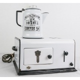 Vintage Lasko Porcelain Toaster Oven & Coffee Pot