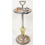 Smoking Stand Ashtray Chrome & Glass