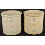 Lot of 2 Red Wing Union Stoneware 2 Gallon Crocks