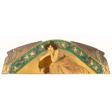 Resin Leaded Glass Style Art Nouveau Woman