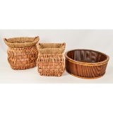 Lot of 3 Wicker Baskets