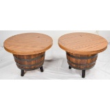 Whiskey Barrel End Tables (2)