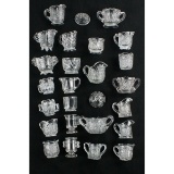 Lot of Pressed Glass Pitchers & Cups