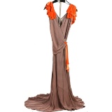 1930's Mocha Evening Gown