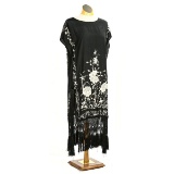 1920's Black Crepe Dress