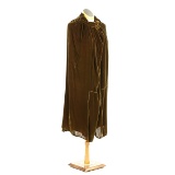 Jean Patou Paris Silk Velvet Evening Cape