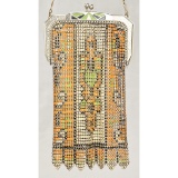 1920-30s Whiting & Davis Enamel Mesh Purse