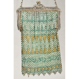 1920-30s Mandalian Mesh Enamel Purse