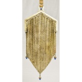 1920s Unmarked Gold Tone Flat Mesh Purse